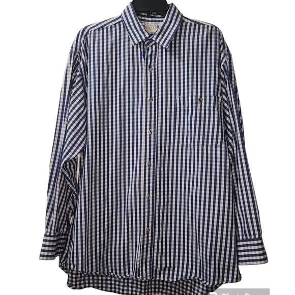 Ash Creek Trading Gingham Checkered Button Down Long‎ Sleeve Shirt Large - Picture 1 of 4